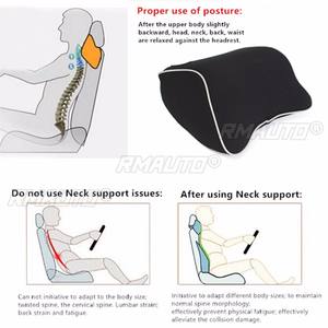 Coussin de massage 3D noir en mousse à mémoire de forme pour appuie-tête de siège de voiture, soutien de la nuque et de la tête, soulagement de la fatigue - Product Image 3