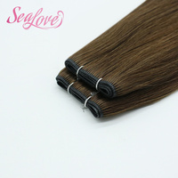Extensions de cheveux Genius Weft SL 18 pouces, 20 pouces, 22 pouces, cheveux humains Remy, aspect naturel, plusieurs longueurs, couleur brune, vente en gros