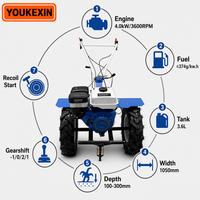 Tractor de Arrastre Directo a Gasolina Premium, Certificado CE EPA, OEM ODM Personalizado, Ancho de 1000-1400 mm para Agricultura, Venta al por Mayor