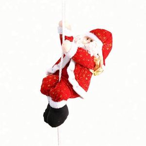 Père Noël Escalade sur Corde Père Noël Décoration De Noël En Peluche Poupées Jouets Arbre De Noël Suspendu Décor Ornement 2023 Nouvel An - Product Image 1
