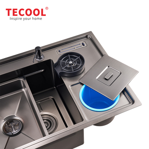 Multifunction Customized Modern Design Sliding Bowl Cup Washer Bin SS304 Home Stainless Steel <strong>Kitchen</strong> <strong>Sink</strong> - Product Image 6