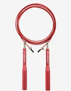 高级重型跳绳，带可调特厚电缆加重跳绳高速专业跳绳黑色包红色