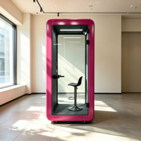 Cabine de bureau insonorisée modulaire pour l'étude à domicile, cabine acoustique mobile en aluminium moderne pour les espaces publics et les réunions privées