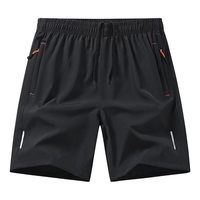 Celana Pria Anti-Bakteri Cepat Kering Bahan Polyester 100% untuk Fitness/Pantai, Lengan Tiga Perempat, Ukuran Besar, Model Longgar