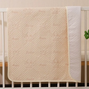 Grand <span class=keywords><strong>matelas</strong></span> à <span class=keywords><strong>langer</strong></span> imperméable et lavable en coton pour bébé, protège-<span class=keywords><strong>matelas</strong></span> respirant antidérapant et anti-fuite pour tout-petits - Product Image 3