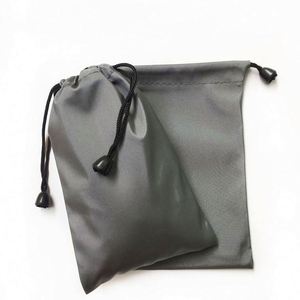 Nouvelle pochette de rangement de luxe personnalisée avec logo, sac à cordon en satin de soie pour perruques, extensions capillaires et mèches de cheveux - Product Image 1