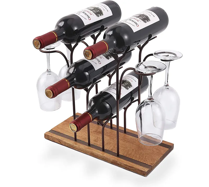 Wooden Wine Rack Wine Bottle Rack Free Standing Amazing Wall Mount Metal Custom Carton Europe Customized Party Modern Accepted
