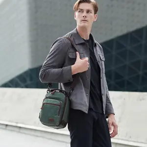 नेरलियन कस्टम फैशन विंटेज स्मॉल ट्रैवल वाटरप्रूफ कैनवास सैचेल शोल्डर क्रॉसबॉडी मैसेंजर बैग पुरुषों के लिए चेस्ट बैग