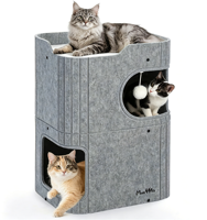 Coussin acoustique pour animaux de compagnie en forme de citrouille, lit pour chat en peluche épaisse, nid douillet et chaud pour petits chiens et chats, lavable