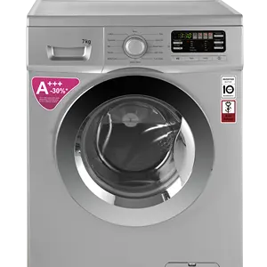 เครื่องซักผ้าระบบอัตโนมัติเต็มรูปแบบ7กก. สีเงินเครื่องซักผ้าเครื่องซักผ้าเครื่องซักผ้าแบบออกแบบด้านหน้า