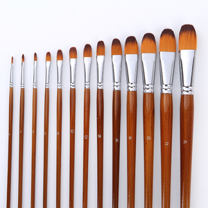 Ensemble de 13 pinceaux à <span class=keywords><strong>peinture</strong></span> pour artistes, poils en nylon, manche long en bois, pinceaux professionnels pour la <span class=keywords><strong>peinture</strong></span> artistique et le <span class=keywords><strong>dessin</strong></span> - Product Image 1