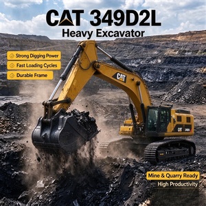 Excavatrice Cat 349D2L d'occasion, 49 tonnes, usage intensif, faible nombre d'heures de fonctionnement, pour projet minier - Product Image 1