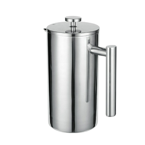 350 ml 600 ml 800 ml 1000 ml <span class=keywords><strong>Cafetera</strong></span> de prensa francesa portátil de doble pared de acero inoxidable - Product Image 1