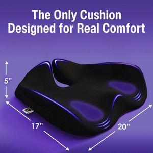 <b>Memory</b> Foam Car Seat Cushion for Back Pain Relief and Non-slip Pressure Relief Seat Cushion for Truck Driver Essentials - Product Image 4