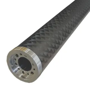 Customized High Strength 3k Screwed Thread Carbon Fiber Tube Shaft Roller