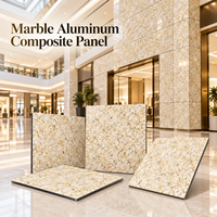 Panneau composite aluminium-marbre 3mm 4mm 1220x2440mm veiné prononcé revêtu PE pour décoration murale de salle de bain
