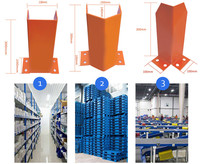 Protections de poteaux en acier robuste pour rayonnages de stockage d'entrepôt industriel, protections d'angle en métal pour rayonnages