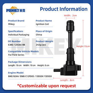 คอยล์จุดระเบิดเครื่องยนต์ MIKEY E3BG12A366BB สำหรับเครื่องยนต์ฟอร์ด อะไหล่รถยนต์คุณภาพสูงสำหรับ DQZ9380 BIKE B2KA <span class=keywords><strong>ENBI</strong></span> C12FDOS 15DSOX15DSOX - Product Image 2