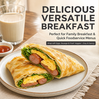 Crêpes sucrées congelées traditionnelles pour le petit-déjeuner, halal, style chinois, croustillantes, saveur originale, déchiquetées à la main, emballées en sachet pour enfants