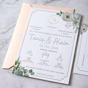 Ins Style Cotton Paper <b>Wedding</b> Invitation <b>Card</b> - Product Image 5