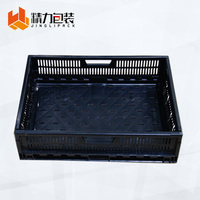 Caisse pliable en plastique pour le stockage des légumes et des fruits, avec dimensions empilables