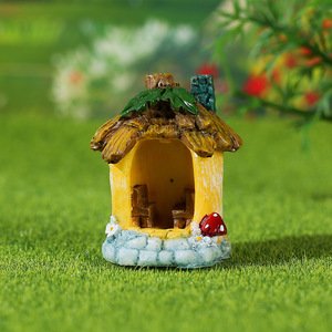 HAOXUAN Maison en résine en forme de cabane dans les arbres, miniatures décoratives pour aménagement paysager, maison miniature créative pour intérieur et extérieur, finition naturelle pour aménagement de <span class=keywords><strong>jardin</strong></span> - Product Image 5
