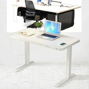 Marco de escritorio de oficina inteligente moderno: elevación eléctrica de un solo motor ajustable en altura, mesa de ordenador de pie ideal para oficinas - Product Image 1