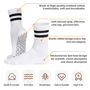 Anti Slip Yoga <b>Grip</b> <b>Socks</b> <b>Custom</b> Logo Breathable Pilates Fitness Sports <b>Socks</b> - Product Image 2