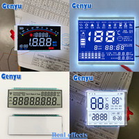 Affichage Lcd personnalisé Tn Htn Stn Va, bleu, noir, jaune, Icon avec chiffres, taille 14 segments, 16 segments, 7 niveaux