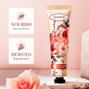 Crème pour les mains FAYANKOU, mini format 30g, haute qualité, à base de rose chinoise, bio, nourrissante, hydratante, blanchissante, marque privée, pour adultes - Product Image 2