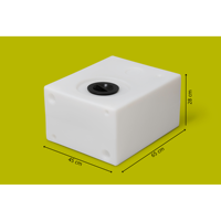 Réservoir d'eau en plastique HDPE blanc/neutre TEKCNOPLAST SRL pour bateaux, camping-cars, voitures, caravanes, usage maritime, modèle italien 9014/80