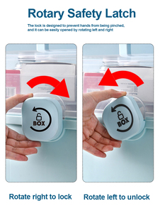 Boîte à médicaments en <span class=keywords><strong>plastique</strong></span>, boîte de stockage pliable de 3 couches de capacité, coffre à médicaments avec serrure, boîte médicale - Product Image 3