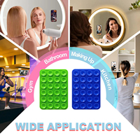 Support de Téléphone Double Face en Silicone à Ventouse, Support de Téléphone en Silicone Mains Libres pour Selfies et Vidéos