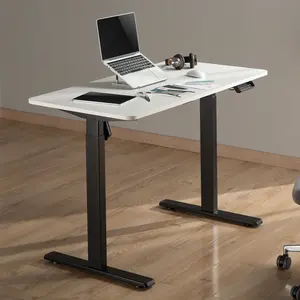 Vente en gros Table de bureau élévatrice électrique en hauteur, réglable en largeur, assise pour se lever, pied de cadre de base de bureau élévateur noir