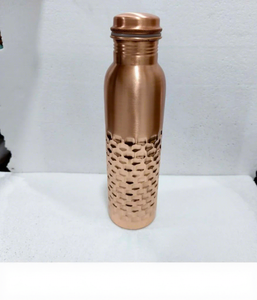 Luxury Hammered <b>Copper</b> <b>Drinking</b> <b>Bottle</b> Handmade Metal Water Container for Home Office and Gift Giving - Product Image 1