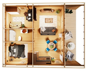 <span class=keywords><strong>Casa</strong></span> de Madera Prefabricada Moderna de Fabricante Chino, <span class=keywords><strong>Casa</strong></span> de Madera de Pino Ruso en Venta para Desarrolladores Inmobiliarios - Product Image 2