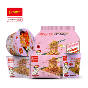 [SINOMIE] toptan fiyat 3 lezzet sıcak baharatlı tavuk & Carbonara & peynir sıcak baharatlı kore gıda tatlı Buldak pirinç kek Topokki - Product Image 2