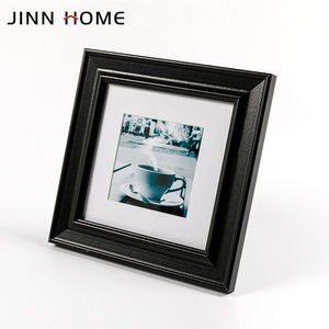 Square Black Wood <strong>Picture</strong> Photo <strong>Frames</strong> Custom <strong>Border</strong> with Mat Decoration - Product Image 2