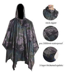 Wholesale Camo <strong>Raincoat</strong> Reusable Waterproof Windproof Rain Poncho for Adult <strong>Hunters</strong> - Product Image 2