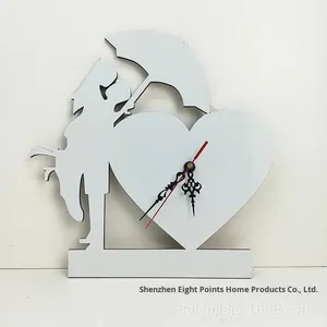 Cho nóng bán Valentine của ngày món quà Hot tăng hiện đại mô hình hình học bằng gỗ Đồng hồ treo tường trang trí nội thất - Product Image 2
