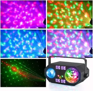 Valava 5in1 Multi-Effect Dj Disco Verlichting Led Spiegel Bal Uv Strobe Laser Water Wave Licht Voor Nachtclub Feestverlichting