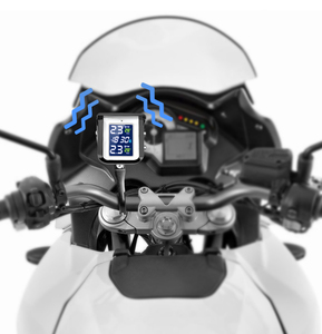Sistem Pemantau Tekanan Ban Motor dengan Pengisian Daya Tenaga Surya & USB, Dilengkapi 2 Sensor Eksternal Tahan Air - Product Image 3