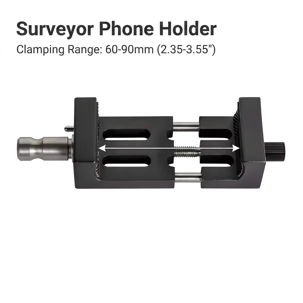 Surveyor <strong>Phone</strong> Cradle 60-90mm (Holder, Bracket and Mount) <strong>for</strong> Mobile <strong>Phone</strong> GPS Data <strong>Collector</strong> Total Station Surveying Pole