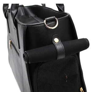 Pet Travel Bag With Bow Black Mesh Lining 40x16x32 Cm For Dog <b>Cat</b> Outing <b>Backpack</b> - Product Image 3