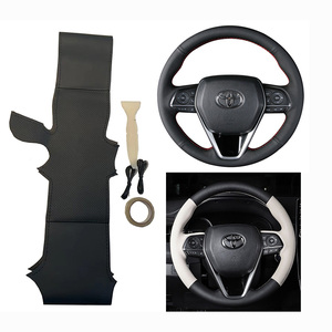Housse de couture à main de direction de voiture spéciale en cuir noir pour Toyota Camry, pour MG, pour <span class=keywords><strong>Honda</strong></span> <span class=keywords><strong>Civic</strong></span> - Product Image 1