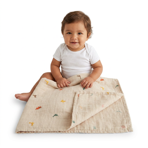 Baby Swaddle Muslin Blanket Organic Anti-Bacteria Eco-Friendly <b>Animal</b>/Cartoon Spring Lightweight Breathable Soft Cotton - Product Image 1