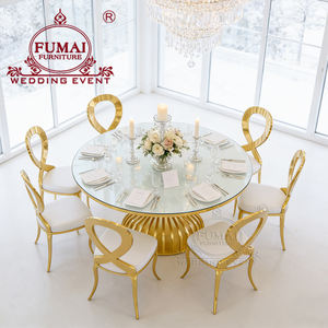 Party Outdoor Wedding Event Banquet Gold Stainless Steel Frame <b>Dining</b> <b>Chair</b> - Product Image 5