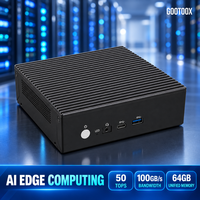 Server Komputasi AI Edge 50 TOPS, Unit Pengontrol Tertanam yang Tangguh untuk Inspeksi AOI