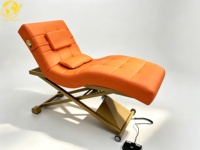 Table de massage électrique à moteur unique avec commande au pied |   Lit de soin des cils incurvé pour salon de beauté et physiothérapie