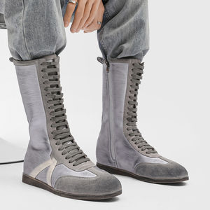 Bottes d'escrime minimalistes Boxing Knight, montantes, cylindriques, à lacets - Product Image 1